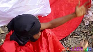 chief priest fucks pregnant wife outdoor while husband watches african ritual threesome