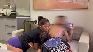 namorada brings meia irma gemea home to fulfill boyfriend's big cock group fuck desire pov curvy latinas