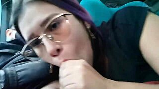 BLOWJOB DEEPTHROAT AND HARD FUCK WITH CREAMPIE ON PUBLIC BUS