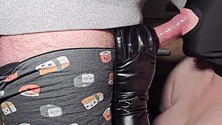 Huge Cum Loads Cover Condom Completely