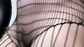 fitness milf in fishnets does sweaty fetish workout sex