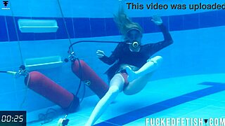 horny ashlee rose slut in dress gets wet underwater craving cock release