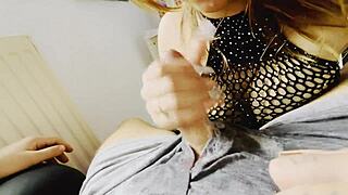 SLoppy Teacher Gags on Cock, Chokes, Licks Balls, Fucks for Cum!