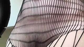 fitness milf in fishnets does sweaty fetish workout sex