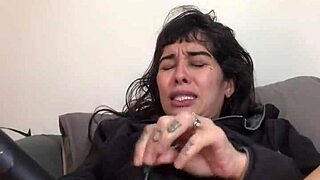 french cutie rams huge dildos up ass and squirts wild