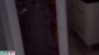 Caught jerking off to her showering! Now lick and fuck that meaty latina pussy