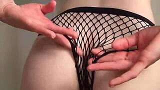 you wanna eat this meaty pussy thru my fishnets or wait til i peel em off...?