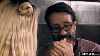 damn this petite teen deepthroats and rides stepdad's monster cock like a total slut 🔥🍆