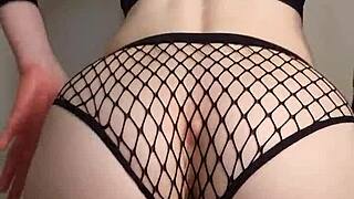 you wanna eat this meaty pussy thru my fishnets or wait til i peel em off...?