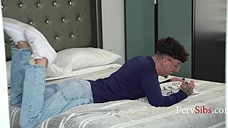 Geeky Stepbrother Blackmails Sisters into Hot FFM Threesome Submission!