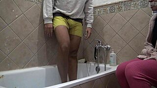 i can't stop watching my taboo stepmom stare at my dirty cock in shower
