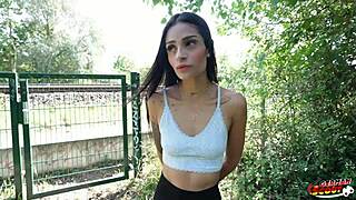 Skinny tattooed Latina Breiny Zoe picked up for raw no-condom Berlin casting deepthroat cowgirl rough skinny tight pussy 😈