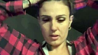 Can you believe she almost got kicked out gym for wet tits bouncing hard?