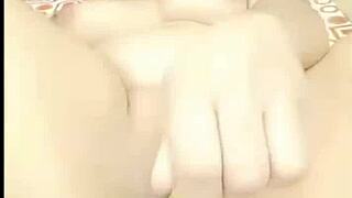 hot arab girl moans loud as thick vegetable fucks deep into her tight ass hole