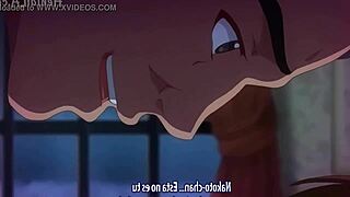 so this fugitive bangs a hot anime chick and her widowed mom in wild hentai action...