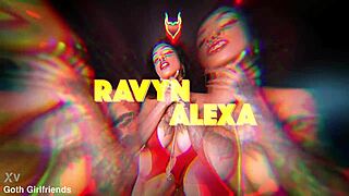 Hardcore raw fucking slams goth slut Ravyn Alexa with deepthroat and creampie riding