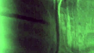 Old man wets pants peeing wildly in steamy shower