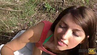 hunt4k. picked up this czech wife for outdoor anal cash fuck pov