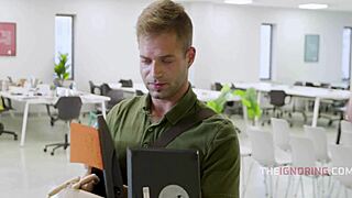 office turns into wild group fuck fest with milf seduction