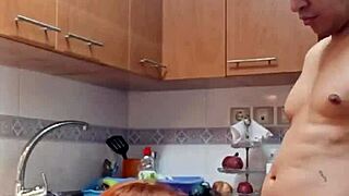found my sexy mother-in-law in kitchen, couldn't resist fucking her tight pussy hard