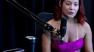 Bruna ferrari hides face stuffs cucumber up ass skips pussy sex in sheer red challenge