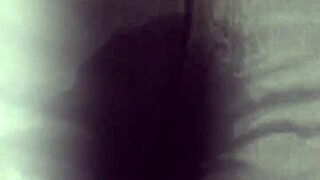 Old man wets pants peeing wildly in steamy shower