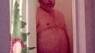 Vacuum play leads to small cock shower rinse!
