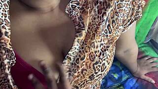 Exotic Indian beauty teases with sultry moves
