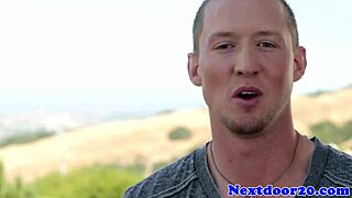 Hey, watch this muscular stud stroke his big cock