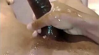 he grabs his massive military cock for a homemade pov massage session