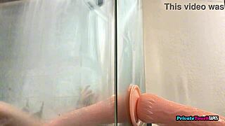 that perverted blonde russian teases her mouth around the dildo so naughtily