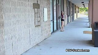 perky roommate sneaks in for hardcore FUCK to score that sweet dorm discount