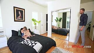 step daughter plays wife role after joining family threesome