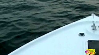 three amateur lesbians share intimate licks and touches on boat adventure