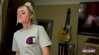 Fuck yes! Petite tattooed blonde rubs juicy small tits fingering tight twat hard!