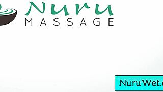 i slide my huge natural tits on derrick in wet nuru
