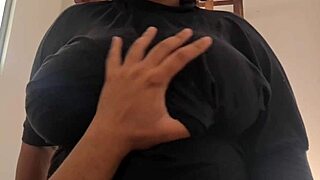 stepmom's huge natural tits bounce as she sneaks into my room for taboo fuck