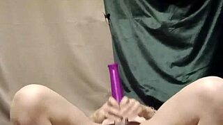 Slave's humiliating solo uro belt degradation session