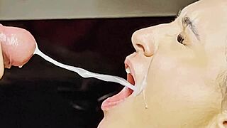 Blonde Latina Rides Big Black Cock Cowgirl to Cum in Mouth