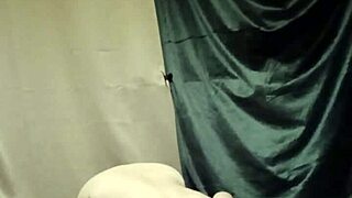 Slave's humiliating solo uro belt degradation session