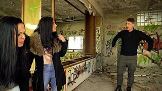 julia parker and maria gail risky no-condom ffm threesome lost place