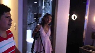 innocent big ass latina's tits bounce in fake casting with my assistant whore