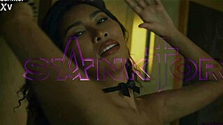 sanktor's oiled skinny asian maid teases and plays solo in steamy shower