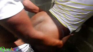 chubby asian teen BENT OVER and FUCKED doggystyle in uncompleted building by black stud