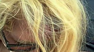 wanna watch this pretty glasses hooker swallow every cum drop?