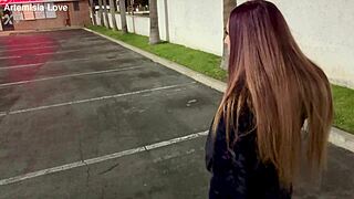 hey italian milf artemisia wanna see me smoke and flash my big tits in the car?