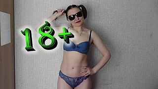 Sweet girl's sexy solo music clip 🎶