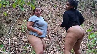 man i love watching sapphire and pandora's huge asses twerk in the forest