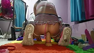 ever seen a pigtail mexican shemale's gaping ass take monster bbc anal orgasms?