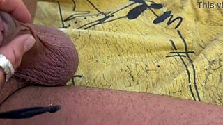 little 18+ milf accidentally strokes beach stranger's cock to outdoor cumshot